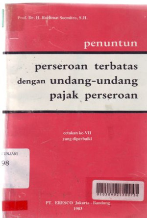 Image of Penuntun Perseroan Terbatas dengan Undang-undang Pajak Perseroan